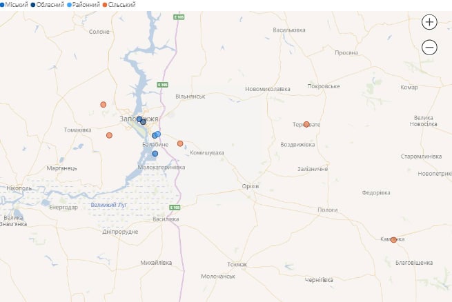 Запорізьку область внесли на електронну мапу Рад ВПО: що це означає