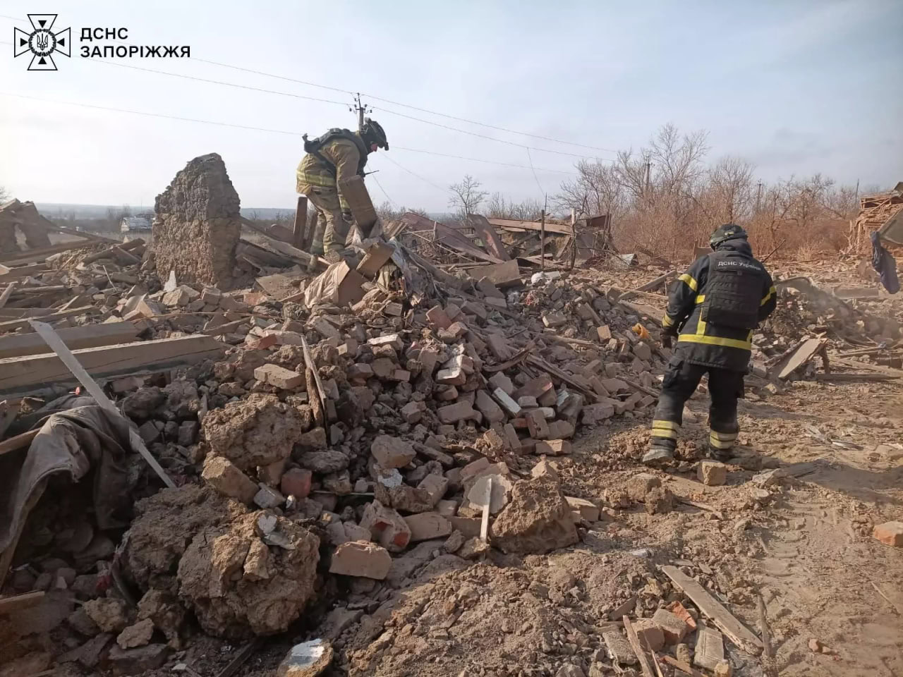 Внаслідок ворожого обстрілу 13 лютого у Запорізькій області загинуло двоє людей