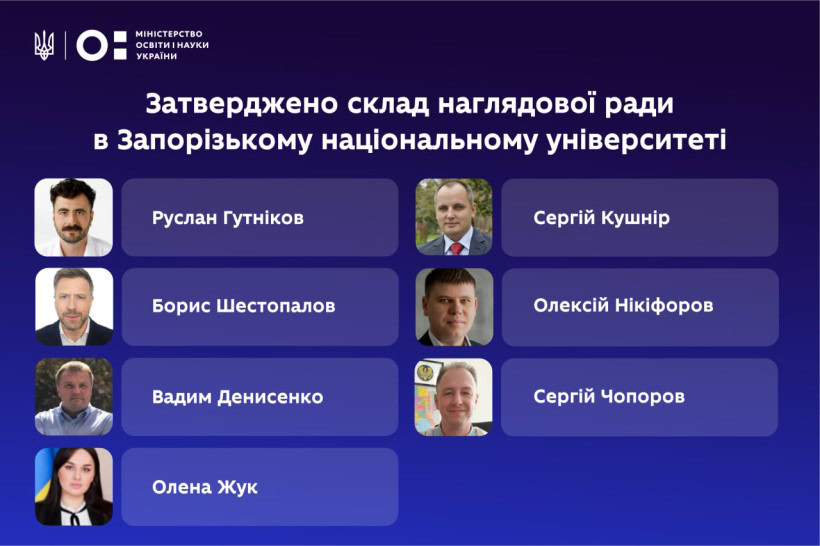 Освіта інтегрується з бізнесом: хто очолив наглядову раду ЗНУ та що зміниться у виші