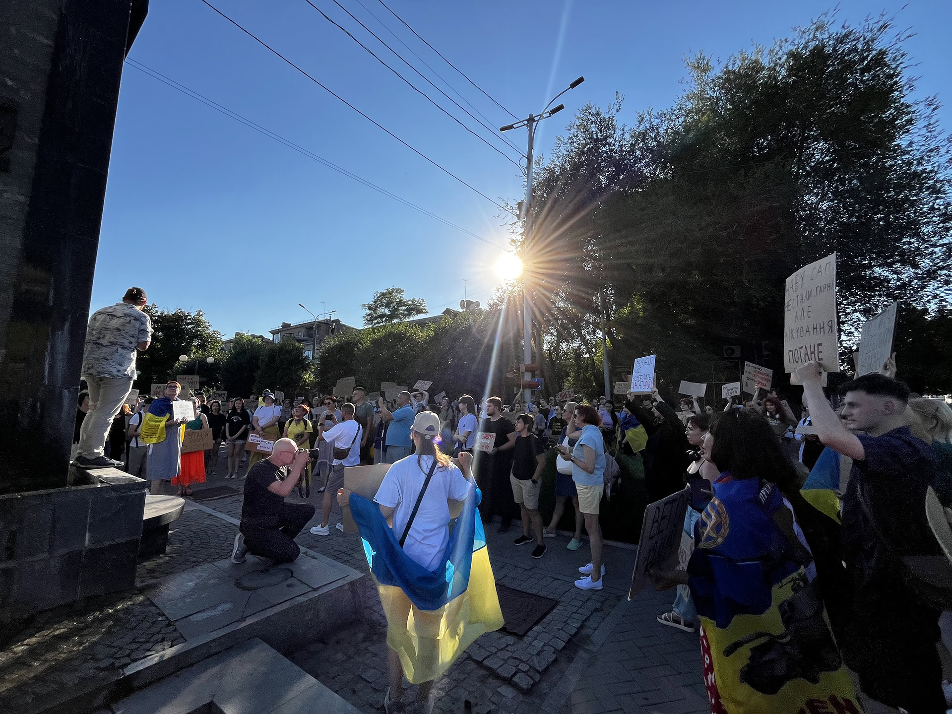 У Запоріжжі пройшла акція протесту проти закону №12414, що підриває незалежність антикорупційних органів