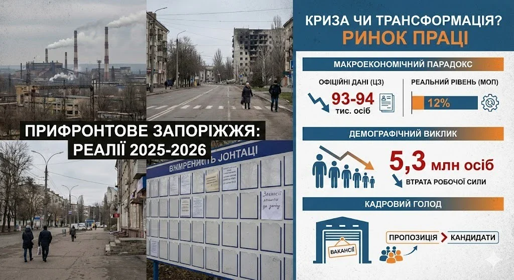 Криза чи трансформація? Як прифронтове Запоріжжя змінює ринок праці