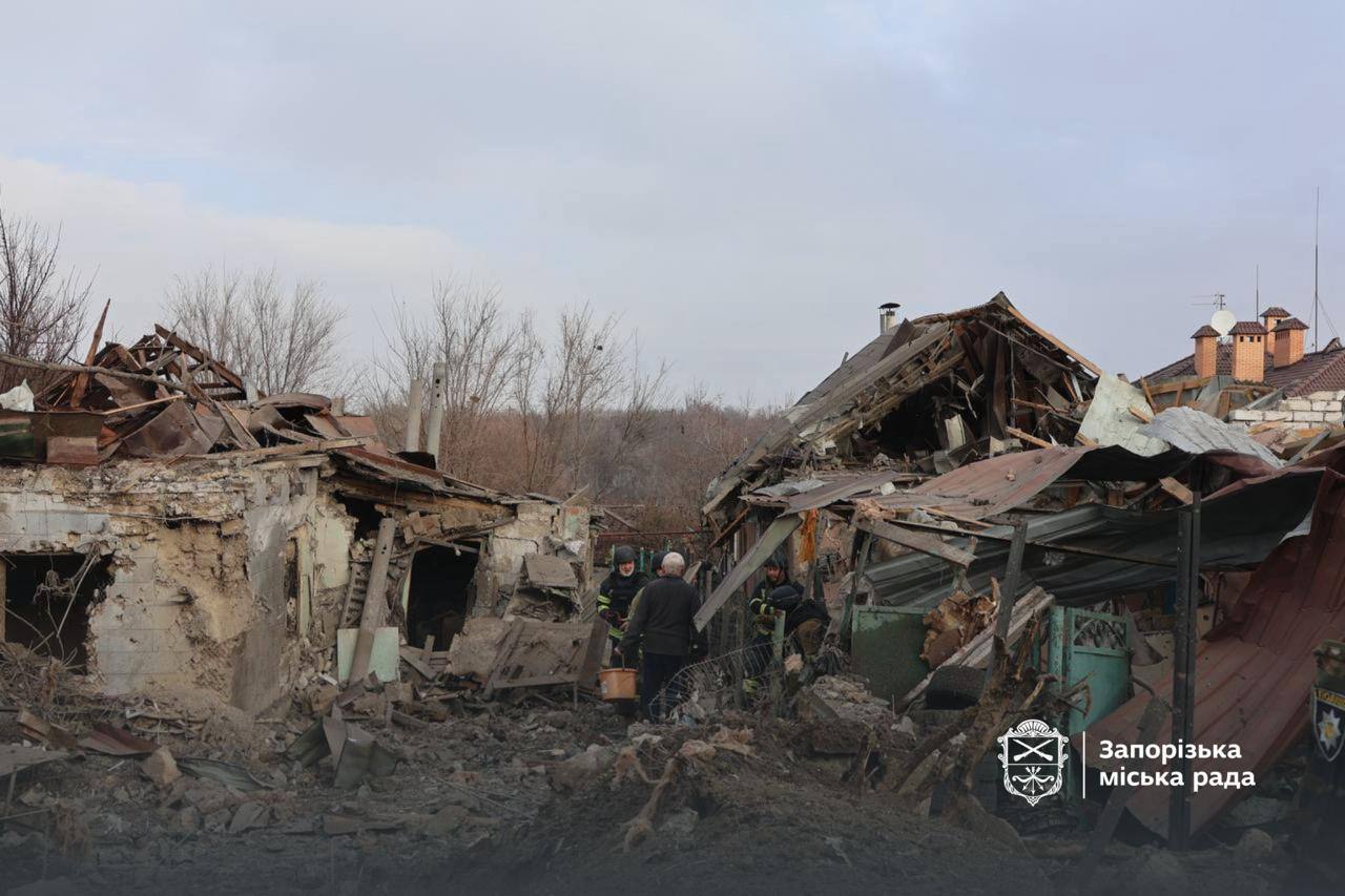 За перший місяць року росіяни пошкодили 223 будівлі в Запоріжжі