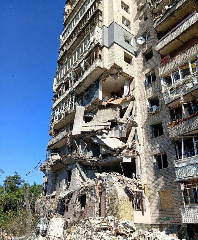Відбудова після КАБу: у Запоріжжі відновлять чотирнадцятиповерхівку